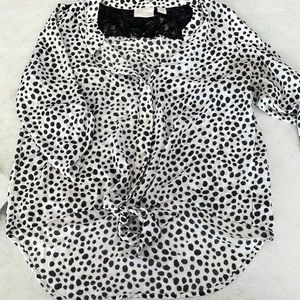 Black and White Blouse